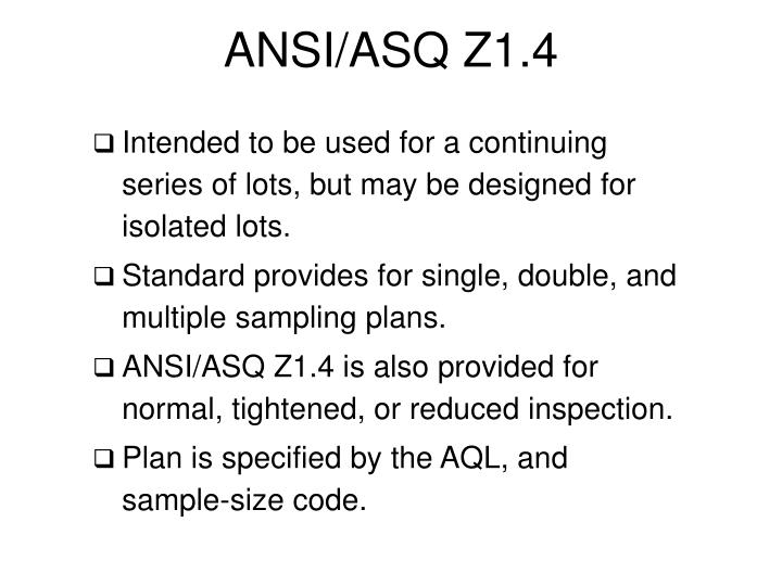 ansi asq z1.4 sampling table
